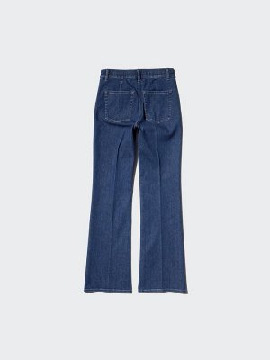 UNIQLO - джинсы Slim Fit с лёгким клёшем и эффектом стрелок, увеличенная длина - 66 BLUE