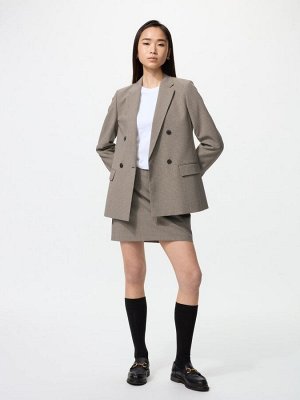 UNIQLO - мини-юбка со встроенными шортами - 09 BLACK