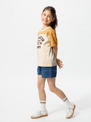 UNIQLO AIRism - футболка с дизайном Color Block - 32 BEIGE