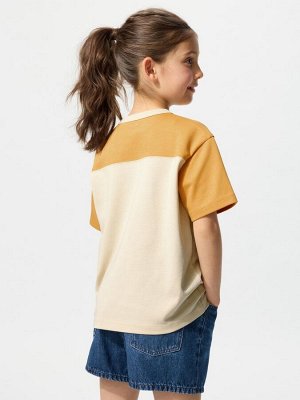 UNIQLO AIRism - футболка с дизайном Color Block - 32 BEIGE