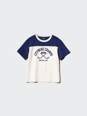 UNIQLO AIRism - футболка с дизайном Color Block - 01 OFFWHITE