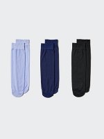UNIQLO - носки с эффектом прозрачности, 3 пары - 60 LIGHTBLUE