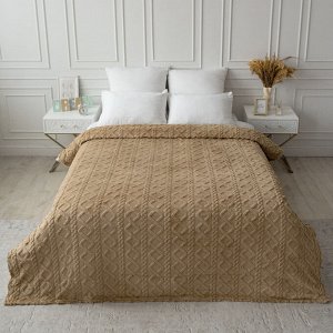 Ромбики(корица) Плед велсофт 150*200