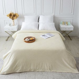 Мозаика(песочный)(однотон) плед велсофт 150*200