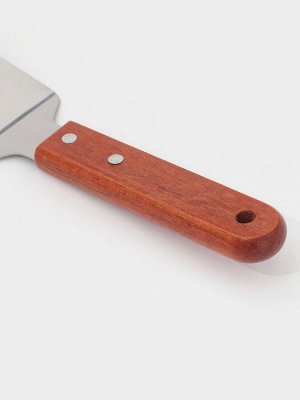 Лопатка для торта и пиццы Доляна, 26x6 см, цвет коричневый