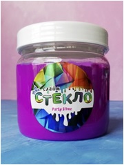 Лепа Слайм "СТЕКЛО" Party Slime НЕОН фиолетовый, 400 гр 00-00001274