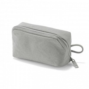 MUJI Wrinkle Nylon Wide-Open Pouch – компактный органайзер из жатого нейлона с широким раскрытием