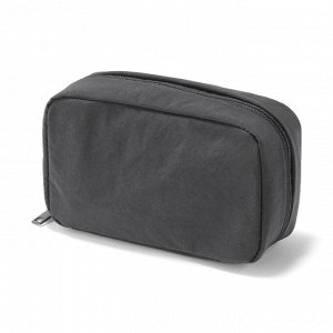MUJI Wrinkle Nylon Wide-Open Pouch – вместительный органайзер из жатого нейлона с широким раскрытием