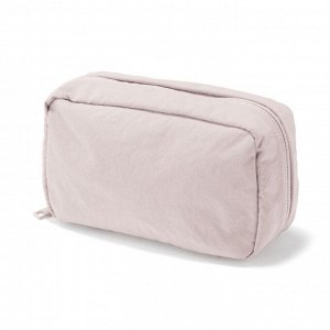 MUJI Wrinkle Nylon Wide-Open Pouch – вместительный органайзер из жатого нейлона с широким раскрытием