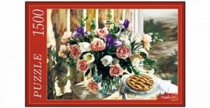 Пазлы 1500 Робин Андерсон. Натюрморт с розами , кор. 35,5*23,5*5 см.