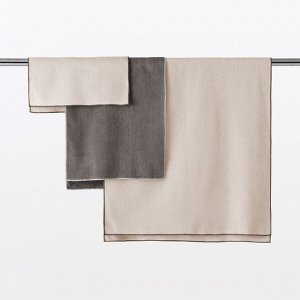 MUJI Color Stitch Pile Hand Towel – махровое полотенце с цветной строчкой