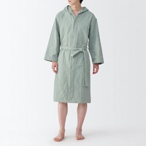 MUJI Gauze Pile Bath Gown – банный халат из марлевой и махровой ткани с капюшоном