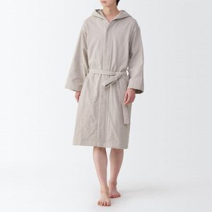MUJI Gauze Pile Bath Gown – банный халат из марлевой и махровой ткани с капюшоном