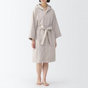 MUJI Gauze Pile Bath Gown – банный халат из марлевой и махровой ткани с капюшоном