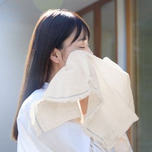 MUJI Washed Gauze Face Towel - полотенце для лица, из четырёхслойной марлевой ткани