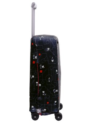 Чехол для чемодана «Коты и порядок в черном» с паттерном Студии Артемия Лебедева S (SP500)