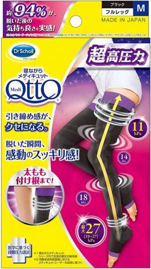 Компрессионные чулки для сна с максимальным давлением Dr.Scholl MediQtto While Sleeping Full Leg EX