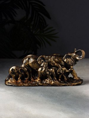 Фигурка полистоун «Семья слонов», 12x26x7 см