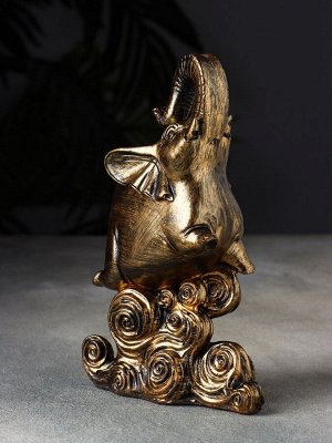 Фигурка полистоун «Слон на волне», 19x13x6 см