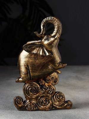 Фигурка полистоун «Слон на волне», 19x13x6 см