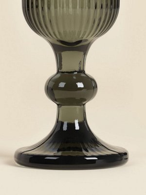 Бокалы для шампанского SL Home «Модерн», 150 мл, 5.5x18.5 см, набор 2 шт., стекло, графитовые