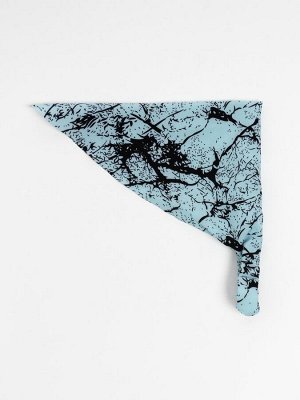 Косынка для девочки "Узор", цв. голубой, р-р 50, 100% п/э