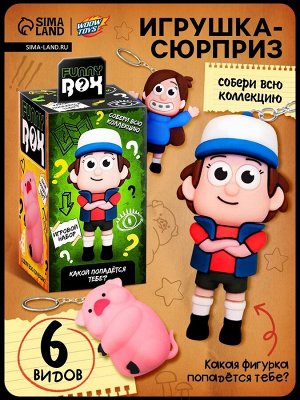 Игрушка - сюрприз Funny box «Весёлая семейка»: детский брелок, наклейки, карточка, цвет МИКС