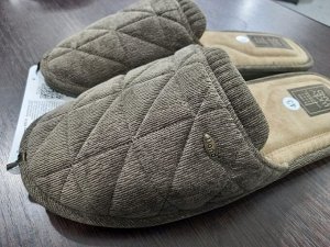 Тапочки мужские домашние закрытые цвет Оливковый