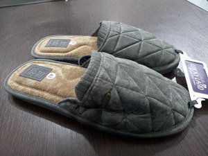 Тапочки мужские домашние закрытые цвет Серый