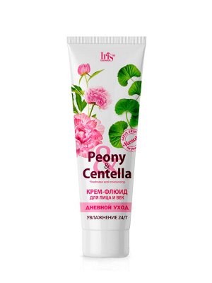 Ирис PEONY & CENTELLA Крем-флюид для лица и век дневной уход 100мл