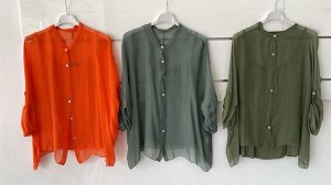 РУБАШКА ОБЯЗАТЕЛЬНО УКАЖИТЕ ЖЕЛАЕМЫЙ ЦВЕТ!
70% viscose  30% seta/silk