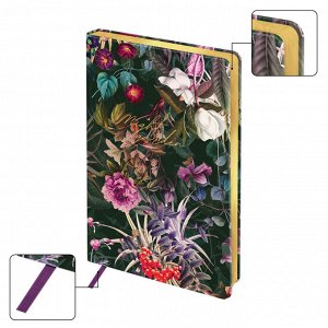 Ежедневник недатированный, А5, 136л., кожзам, Greenwich Line ""Night garden. Dark persian"", тон. блок