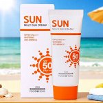 Солнцезащитный крем SPF 50 для лица и тела FOODAHOLIC MULTI SUN CREAM, для всех типов кожи 70мл. Корея