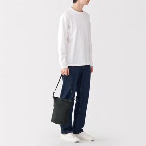 MUJI Foldable Water-Repellent Shoulder Tote Bag – компактная складная сумка 2-в-1 (маленькая)