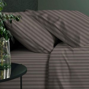 КПБ евро перкаль "Fine Line" (50х70) рис. 6793-46 Мелодия сна (сильвер) new