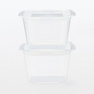 MUJI Microwave-Safe Food Container with Lid – Контейнеры с крышкой для еды, подходящие для СВЧ,  900 мл (2 шт)