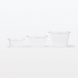 MUJI Microwave-Safe Food Container with Lid  – Квадратные контейнеры с крышкой для еды, подходящие для СВЧ, 630 мл, (2 шт)