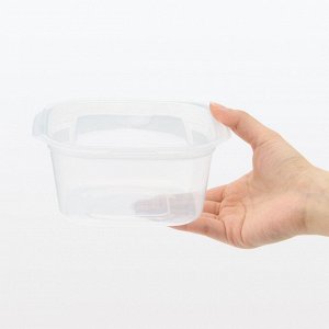MUJI Microwave-Safe Food Container with Lid  – Квадратные контейнеры с крышкой для еды, подходящие для СВЧ, 630 мл, (2 шт)