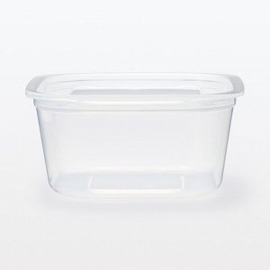 MUJI Microwave-Safe Food Container with Lid  – Квадратные контейнеры с крышкой для еды, подходящие для СВЧ, 630 мл, (2 шт)
