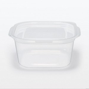 MUJI Microwave-Safe Food Container with Lid  – Квадратные контейнеры с крышкой для еды, подходящие для СВЧ, 630 мл, (2 шт)