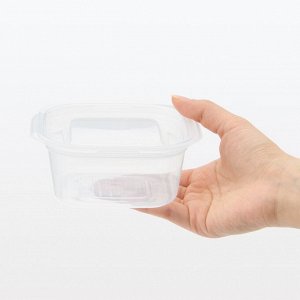 MUJI Microwave-Safe Food Container with Lid – Квадратные контейнеры с крышкой для еды, подходящие для СВЧ, 270 мл (3 шт)