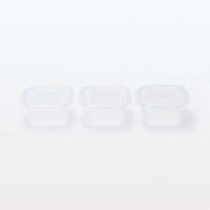 MUJI Microwave-Safe Food Container with Lid – Квадратные контейнеры с крышкой для еды, подходящие для СВЧ, 270 мл (3 шт)
