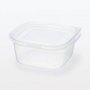 MUJI Microwave-Safe Food Container with Lid – Квадратные контейнеры с крышкой для еды, подходящие для СВЧ, 270 мл (3 шт)