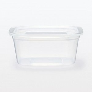 MUJI Microwave-Safe Food Container with Lid – Квадратные контейнеры с крышкой для еды, подходящие для СВЧ, 270 мл (3 шт)