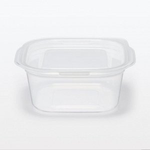 MUJI Microwave-Safe Food Container with Lid – Квадратные контейнеры с крышкой для еды, подходящие для СВЧ, 270 мл (3 шт)