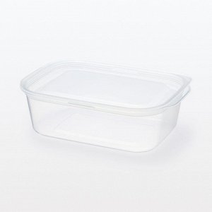 MUJI Microwave-Safe Food Container with Lid –  Прямоугольные контейнеры с крышкой для еды, подходящие для СВЧ, 850 мл, 2 штуки