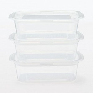 MUJI Microwaveable Food Container with Lid – Набор контейнеров для еды, 400 мл, 3 шт.