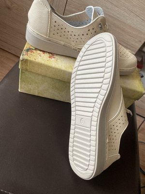 Туфли летние, женские, перфорированные, кожа, р.39