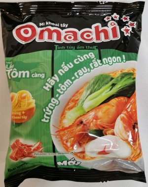 Лапша пшеничная Omachi со вкусом креветки 80гр. Вьетнам (MASAN Omachi Lau TOM cang)