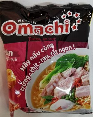 Лапша пшеничная Omachi со вкусом свинины 80гр. Вьетнам (MASAN Omachi Suon )